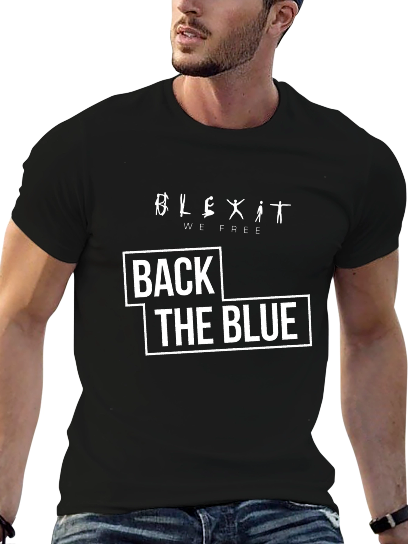 Back The Blue T-Shirt - Mens Graphic Tee