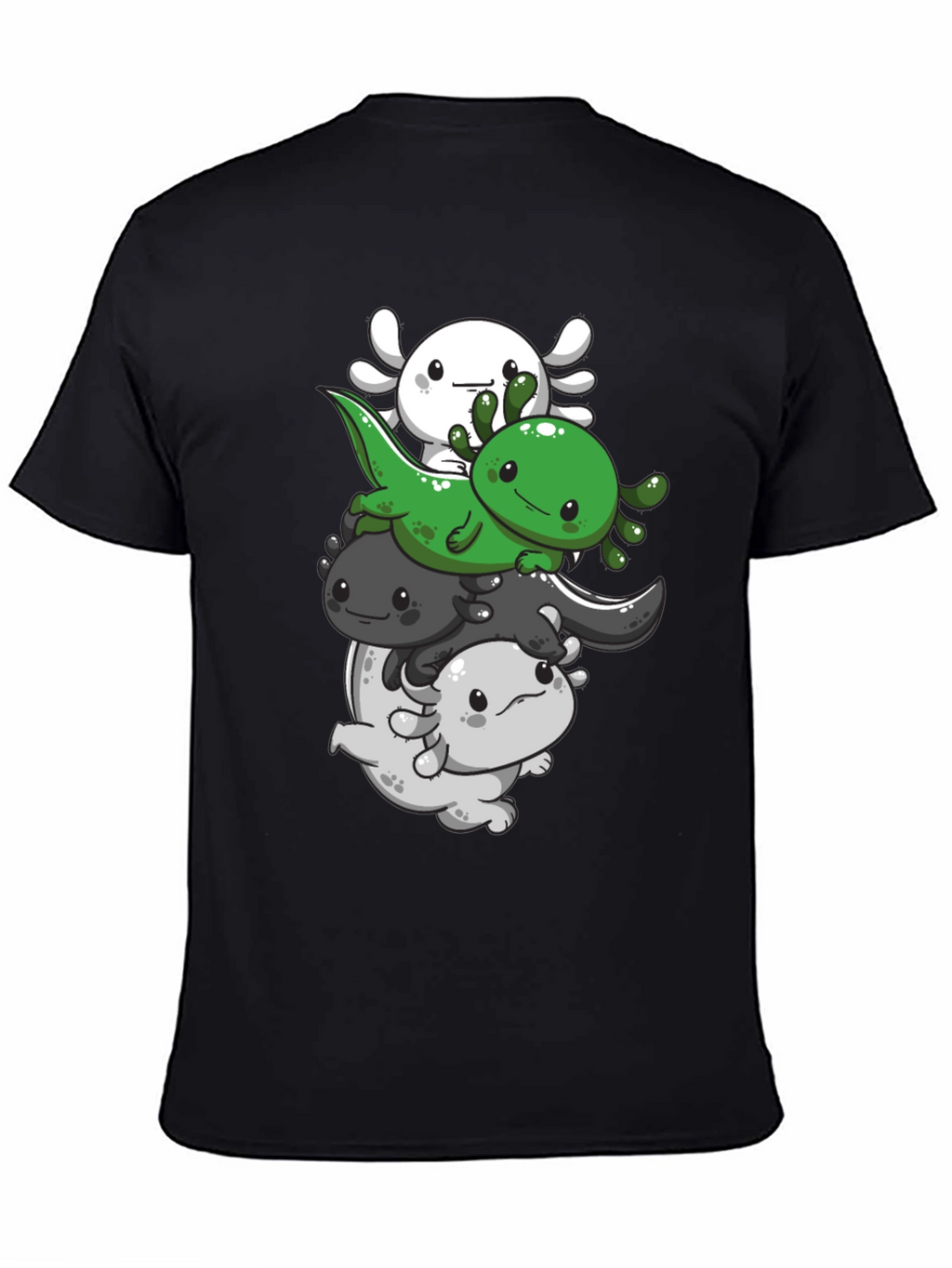 Axolotl Stack T-Shirt - Cute Amphibian Design