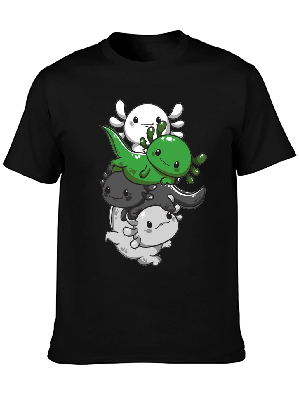 Axolotl Stack T-Shirt - Cute Amphibian Design