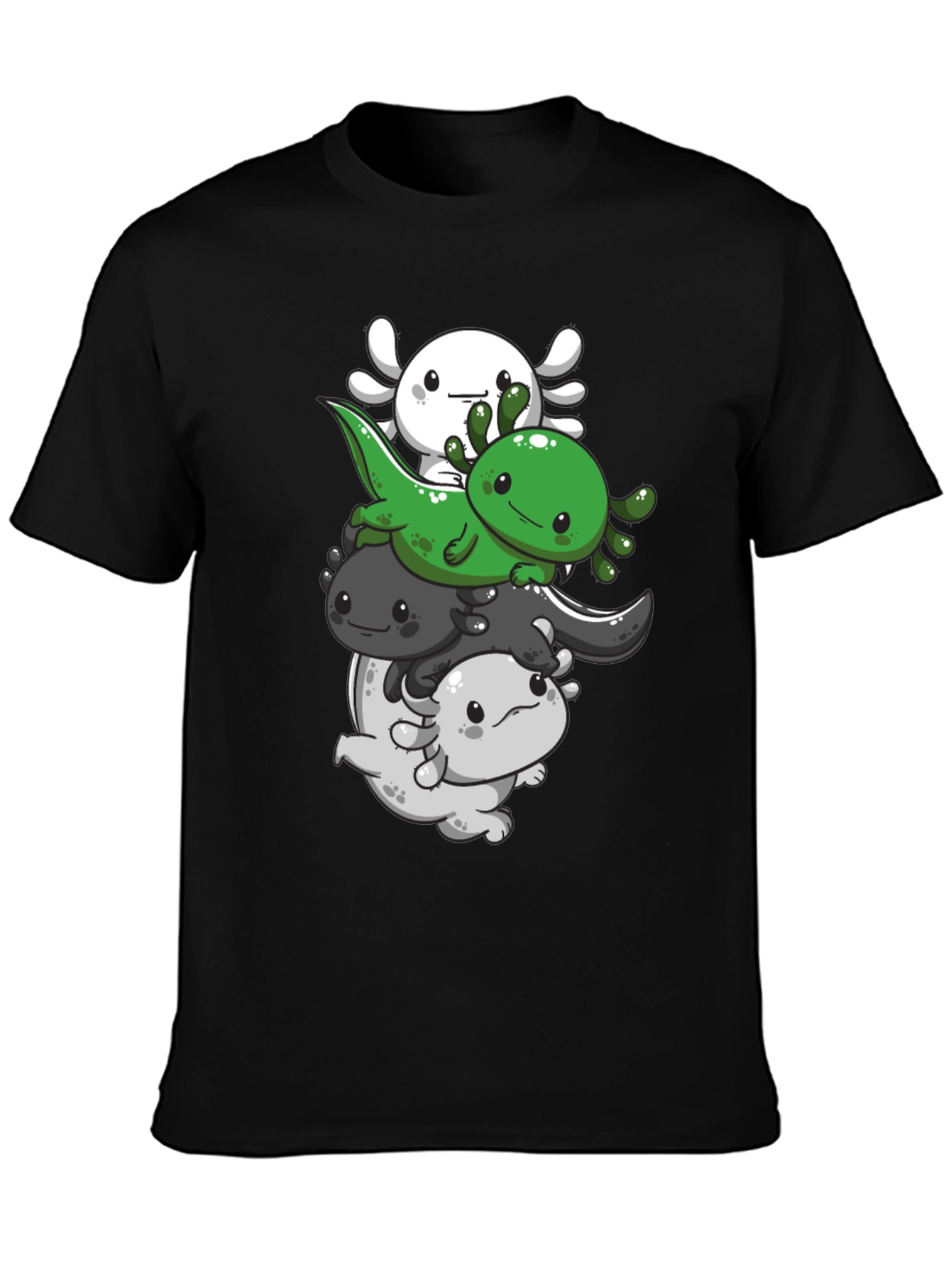 Axolotl Stack T-Shirt - Cute Amphibian Design