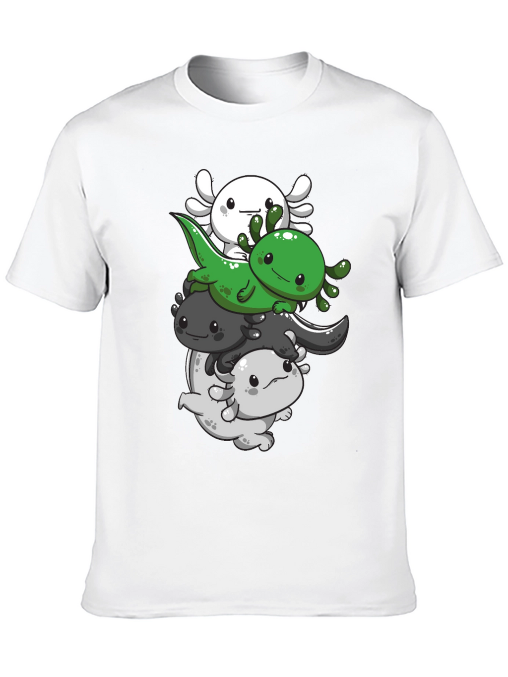 Axolotl Stack T-Shirt - Cute Amphibian Design