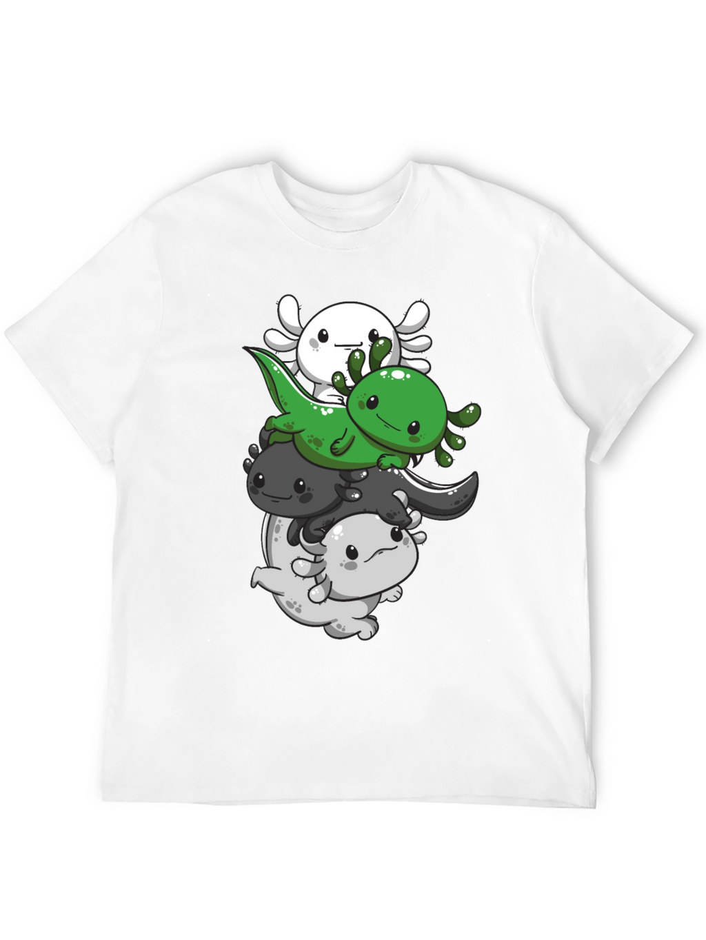 Axolotl Stack T-Shirt - Cute Amphibian Design