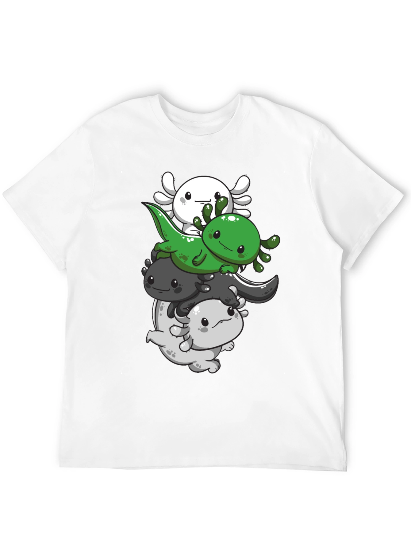 Axolotl Stack T-Shirt - Cute Amphibian Design