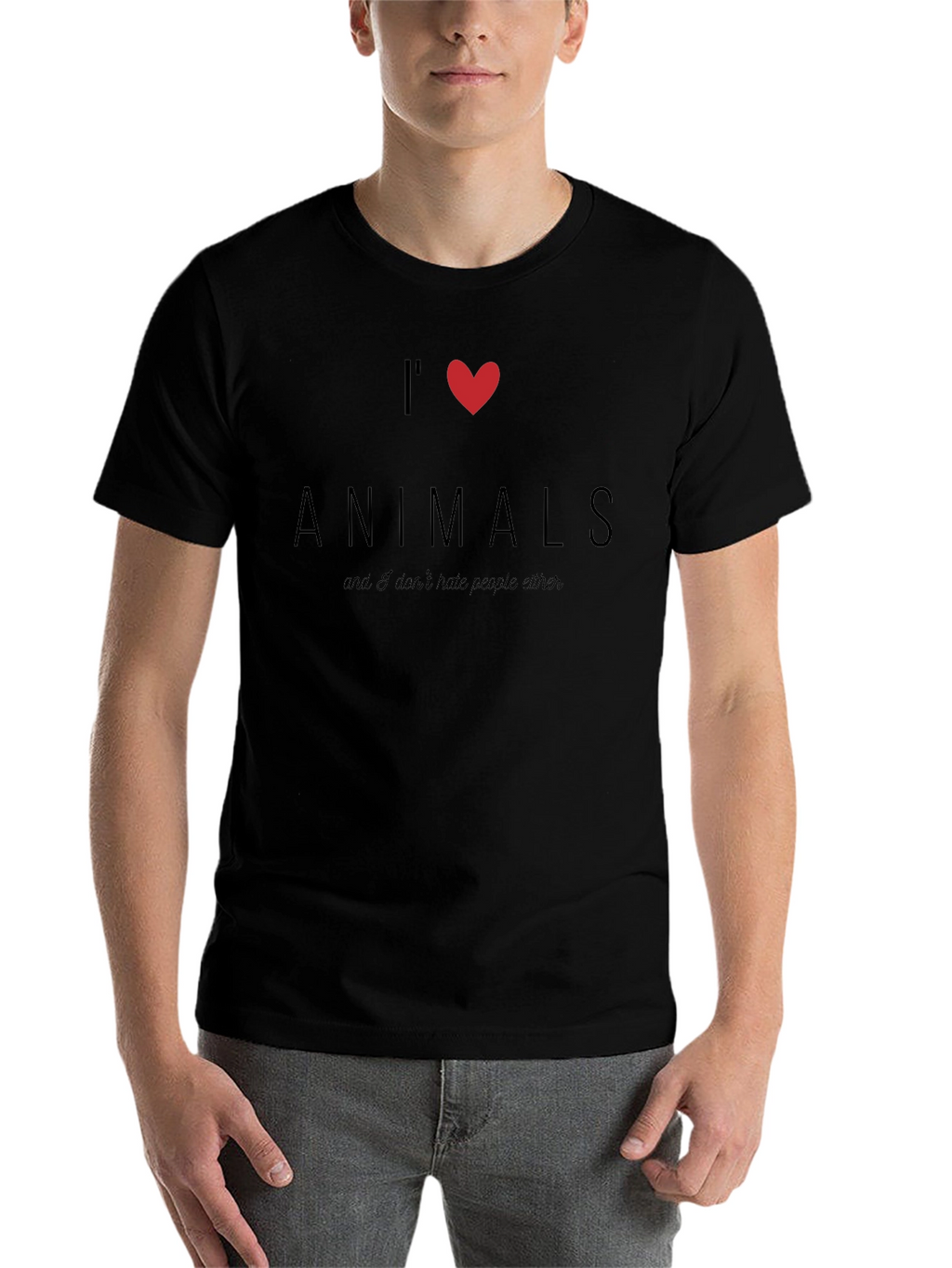I Heart Animals T-Shirt - Novelty Graphic Tee