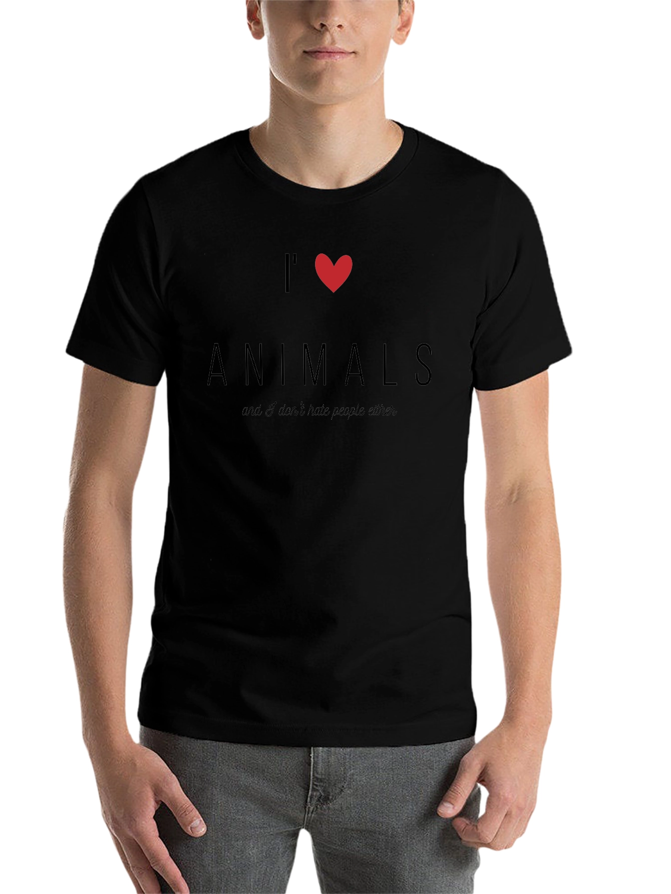 I Heart Animals T-Shirt - Novelty Graphic Tee