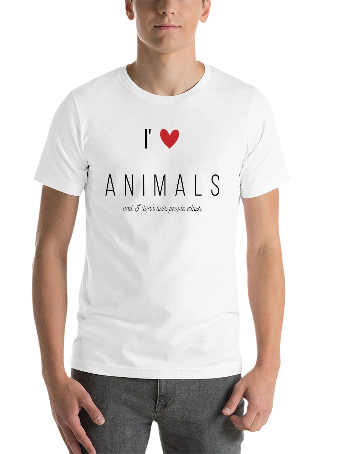 I Heart Animals T-Shirt - Novelty Graphic Tee