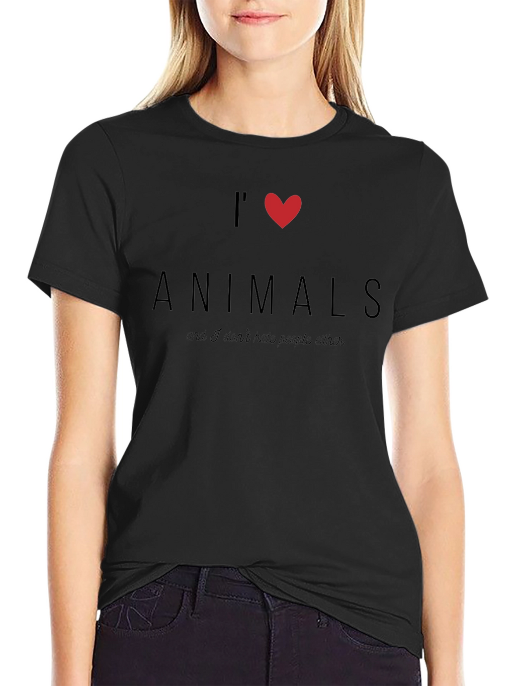 I Heart Animals T-Shirt - Novelty Graphic Tee