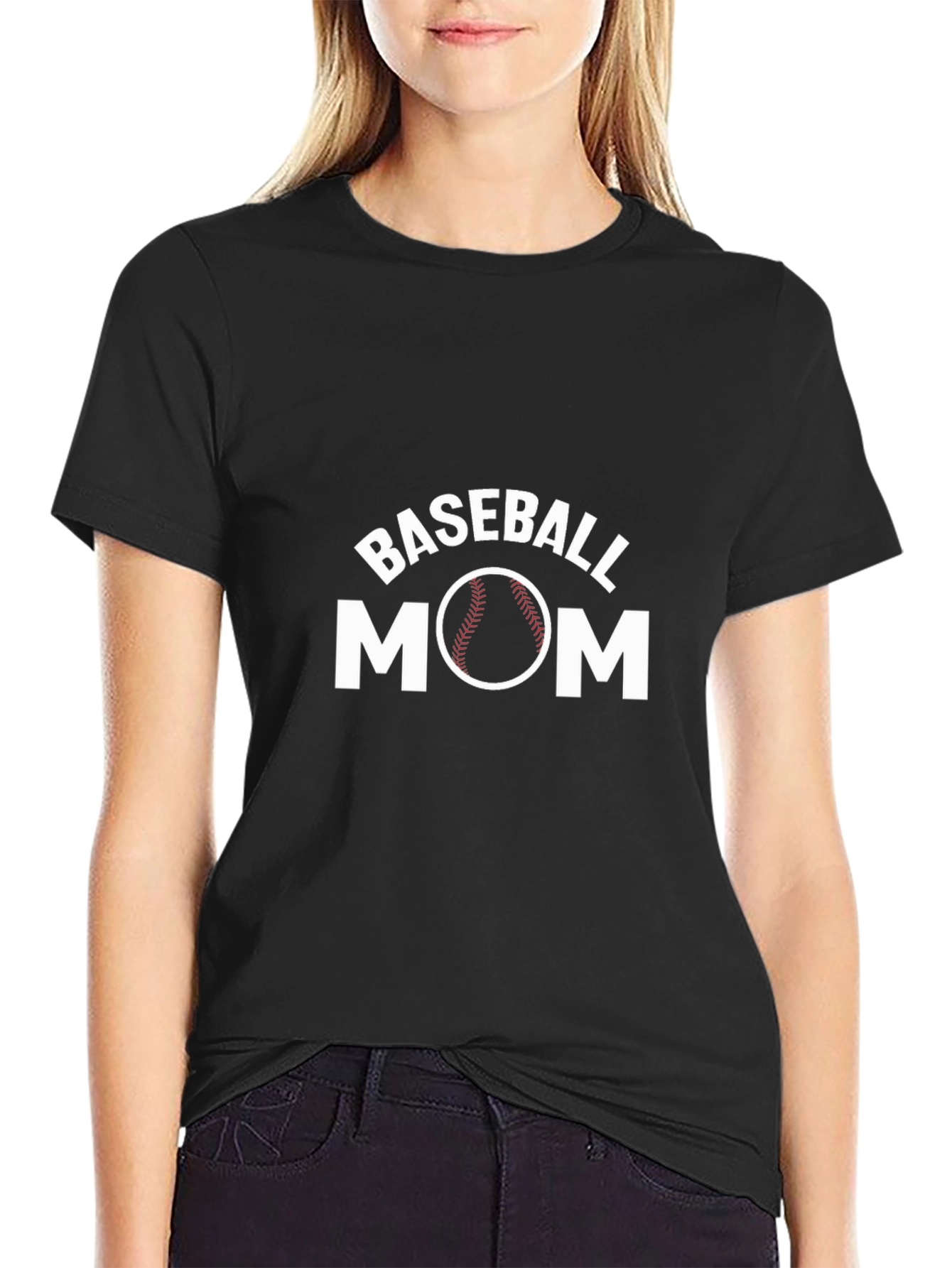Baseball Mom Graphic T-Shirt - Unisex Black Tee
