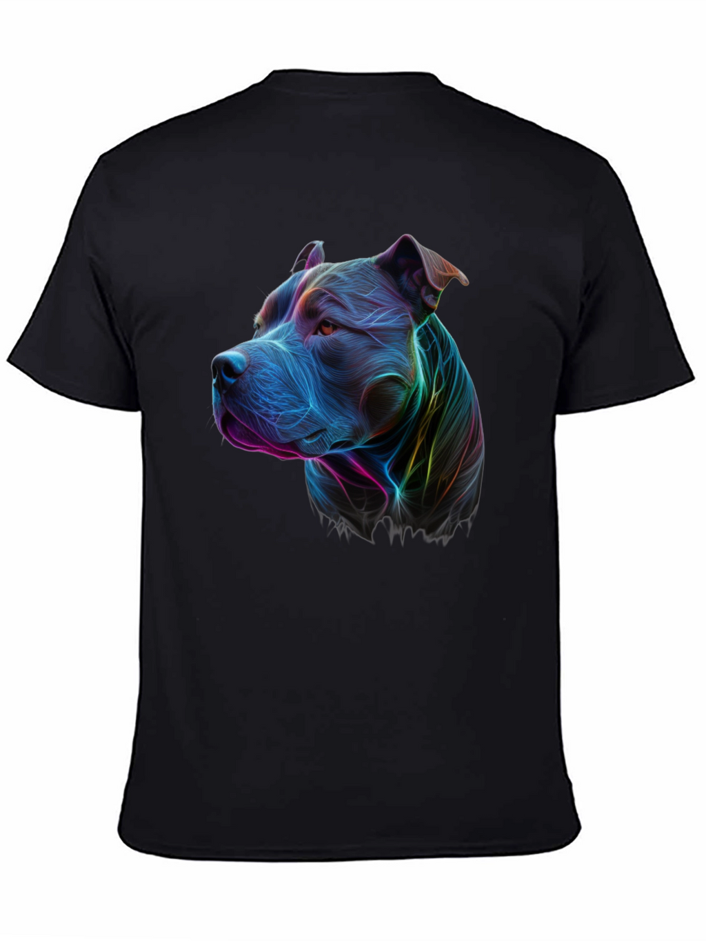Vibrant Pitbull Graphic Tee - Unique Dog Lover Shirt
