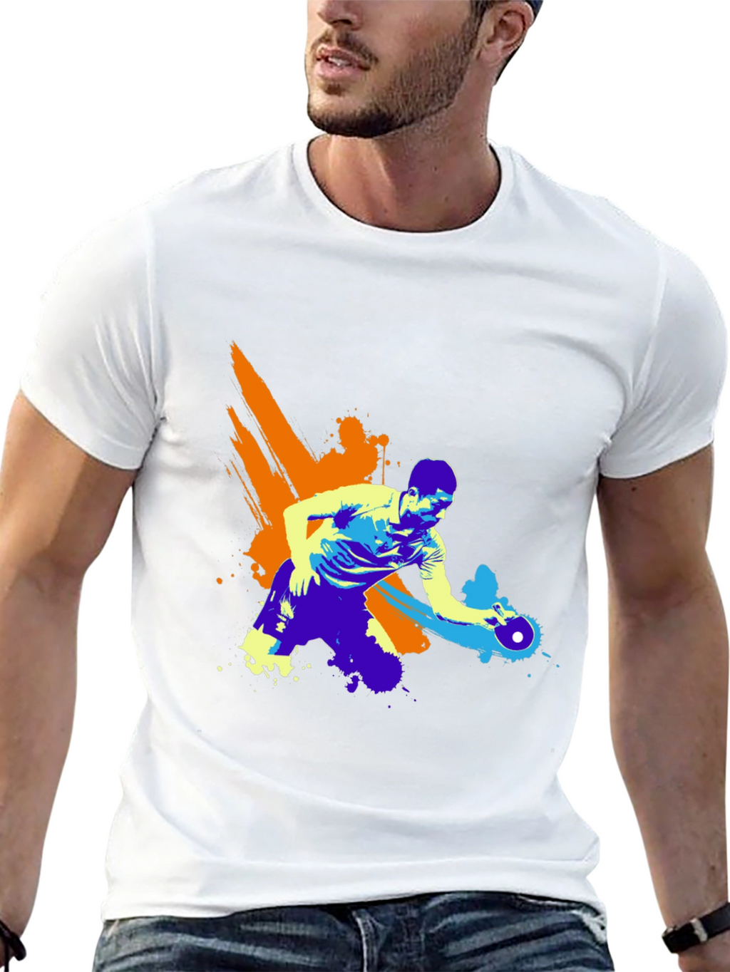 Table Tennis Player Graphic Tee