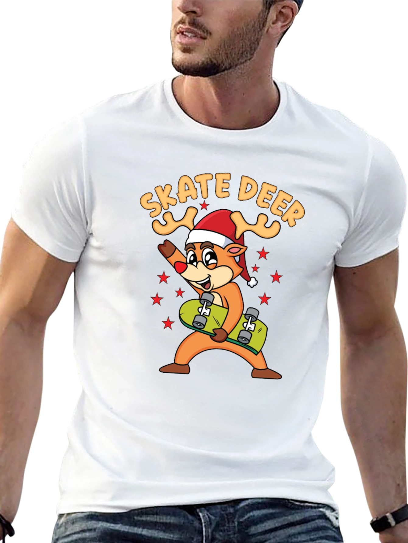 Skate Deer Graphic T-Shirt