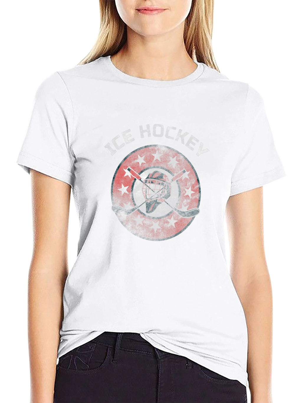 Ice Hockey Graphic Print T-Shirt