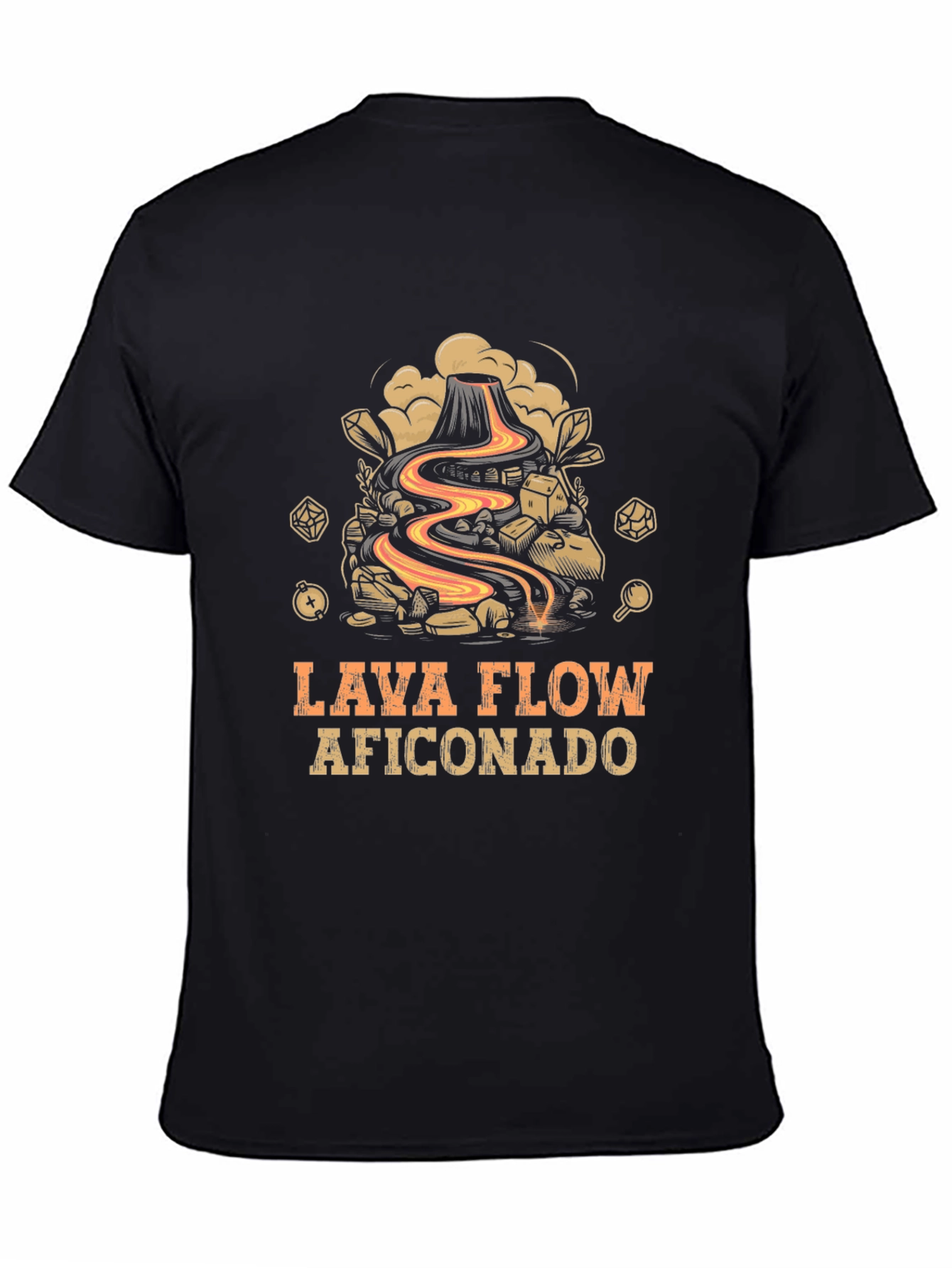 Lava Flow Aficionado Graphic Tee - Volcano Design