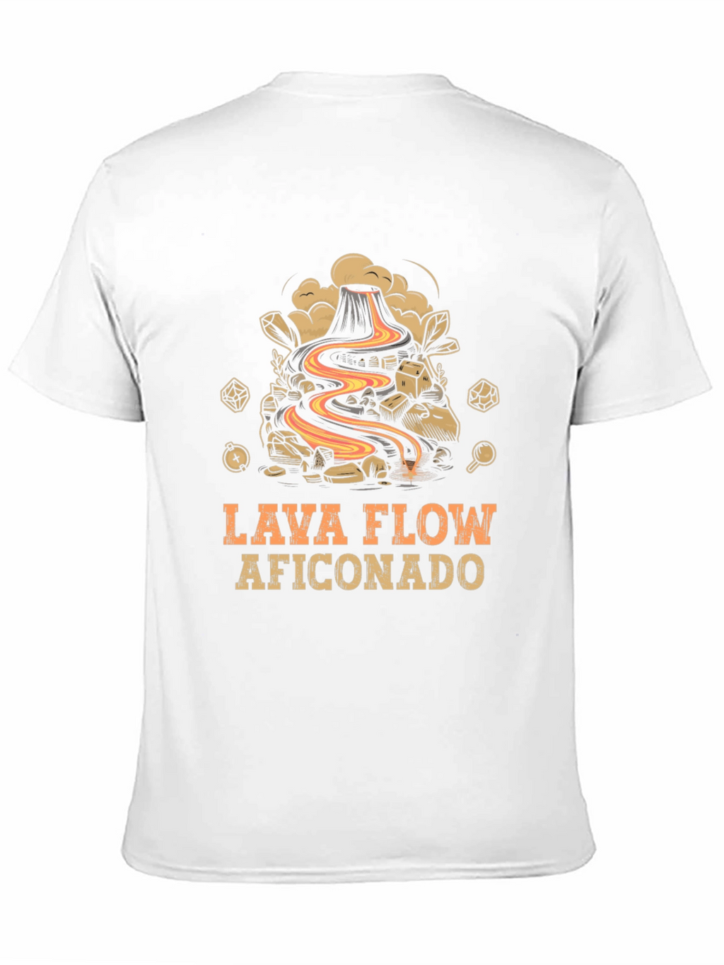 Lava Flow Aficionado Graphic Tee - Volcano Design