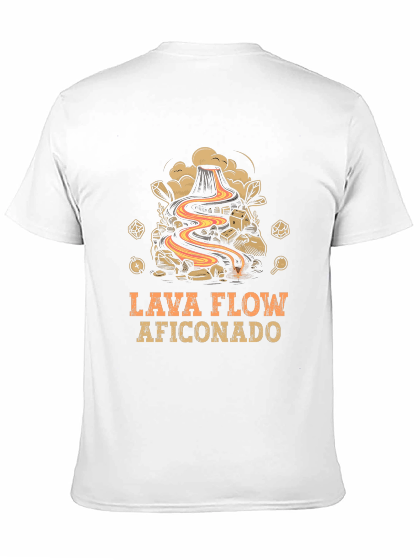 Lava Flow Aficionado Graphic Tee - Volcano Design