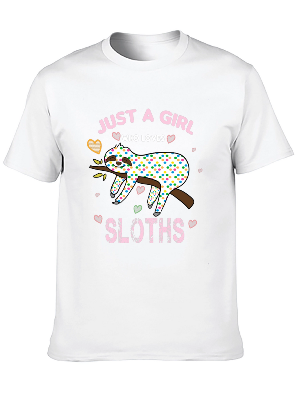 Girl Sloth Lover T-Shirt - Cute and Comfy