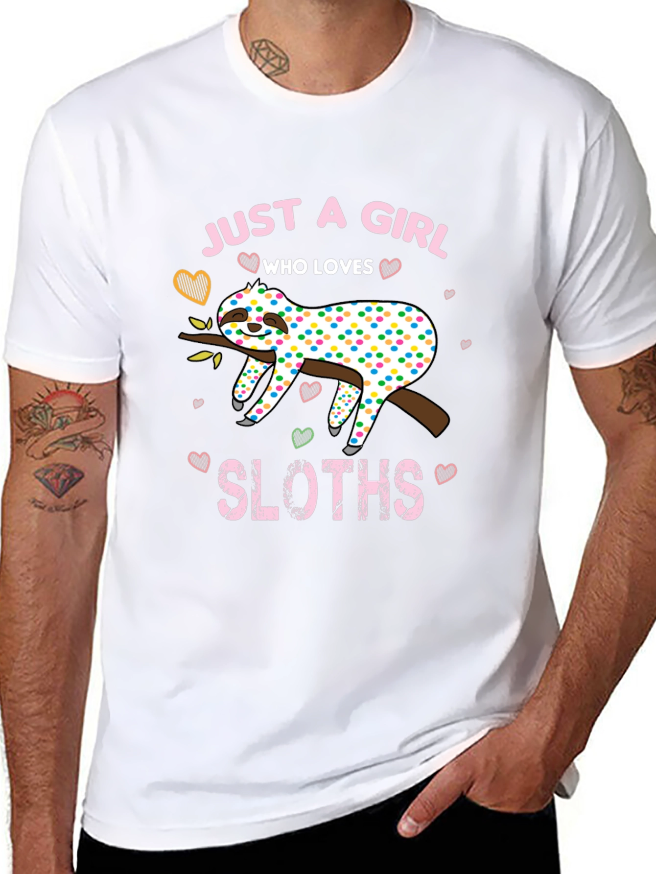 Girl Sloth Lover T-Shirt - Cute and Comfy