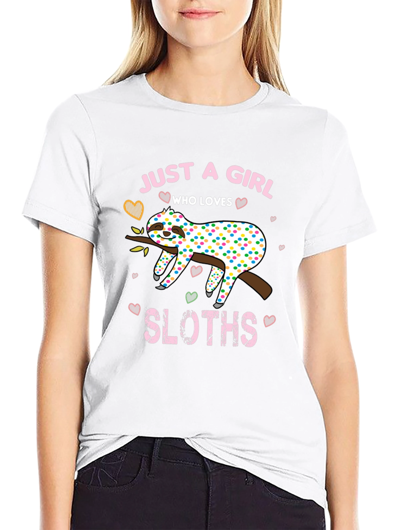 Girl Sloth Lover T-Shirt - Cute and Comfy