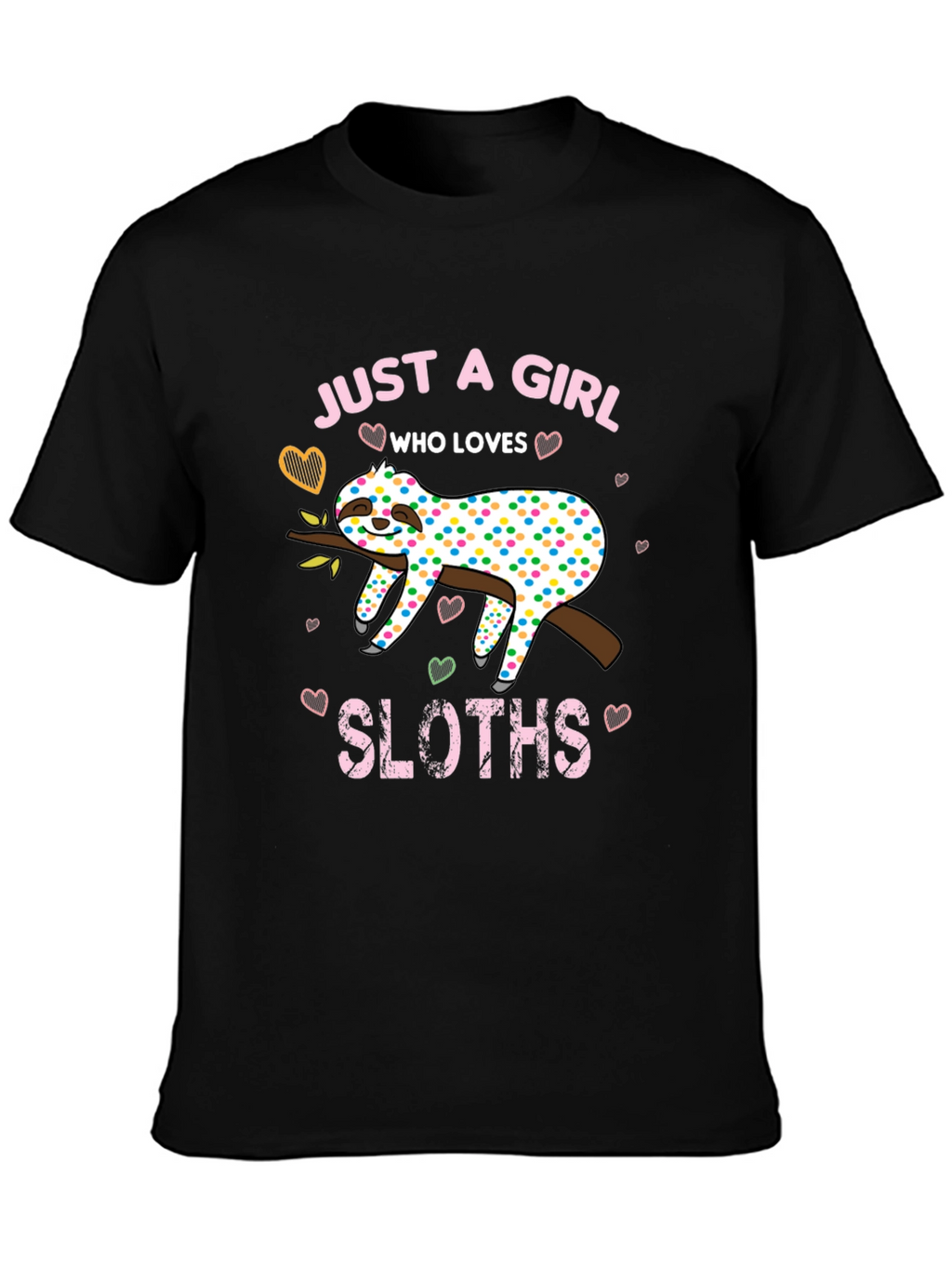 Girl Sloth Lover T-Shirt - Cute and Comfy