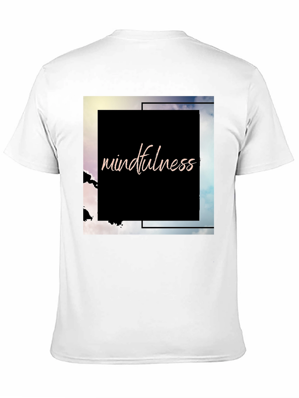 Mindfulness Graphic Tee - Black Cotton Blend T-Shirt