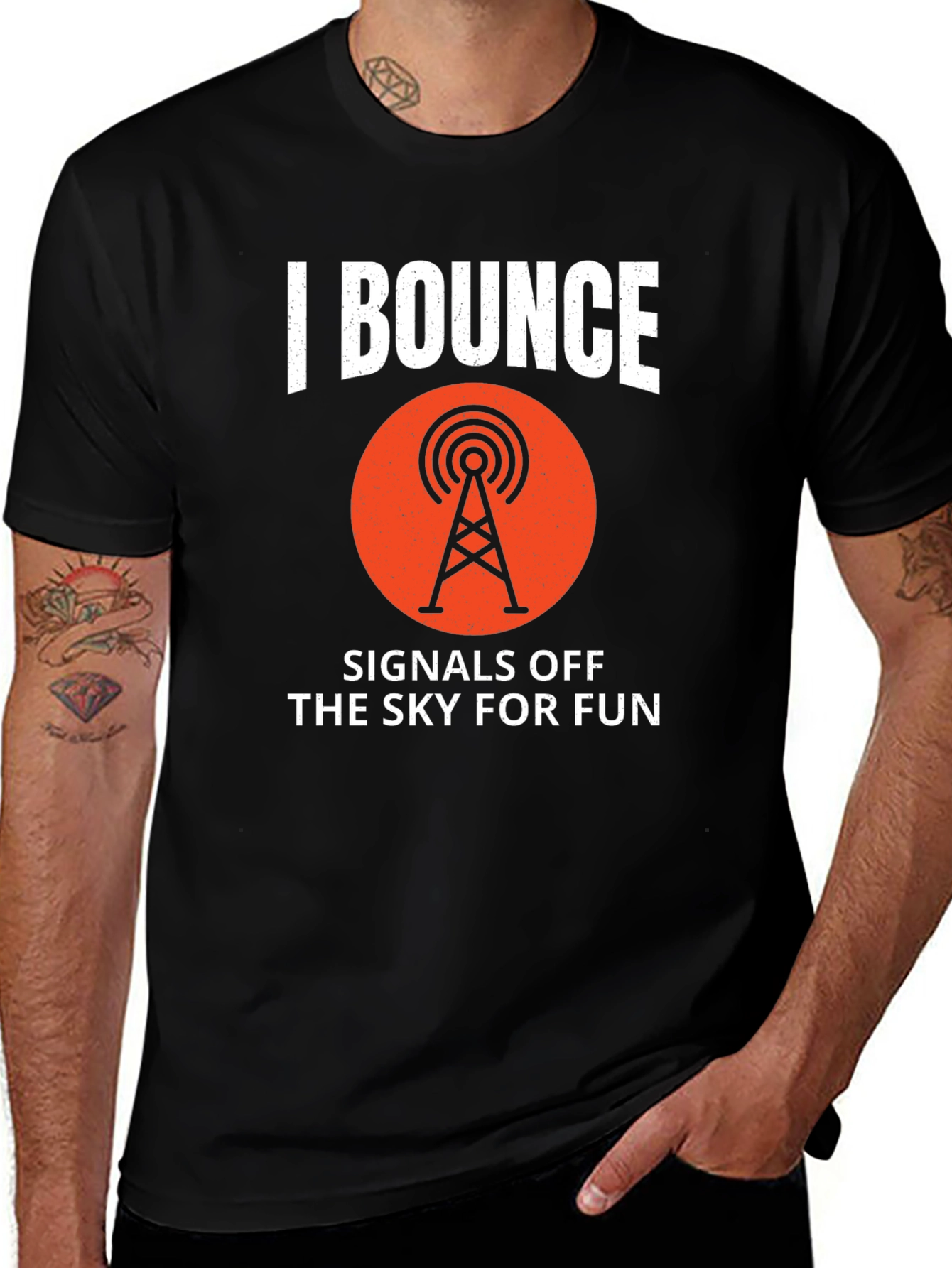 Bounce Signals T-Shirt - Amateur Radio Ham Operator Tee