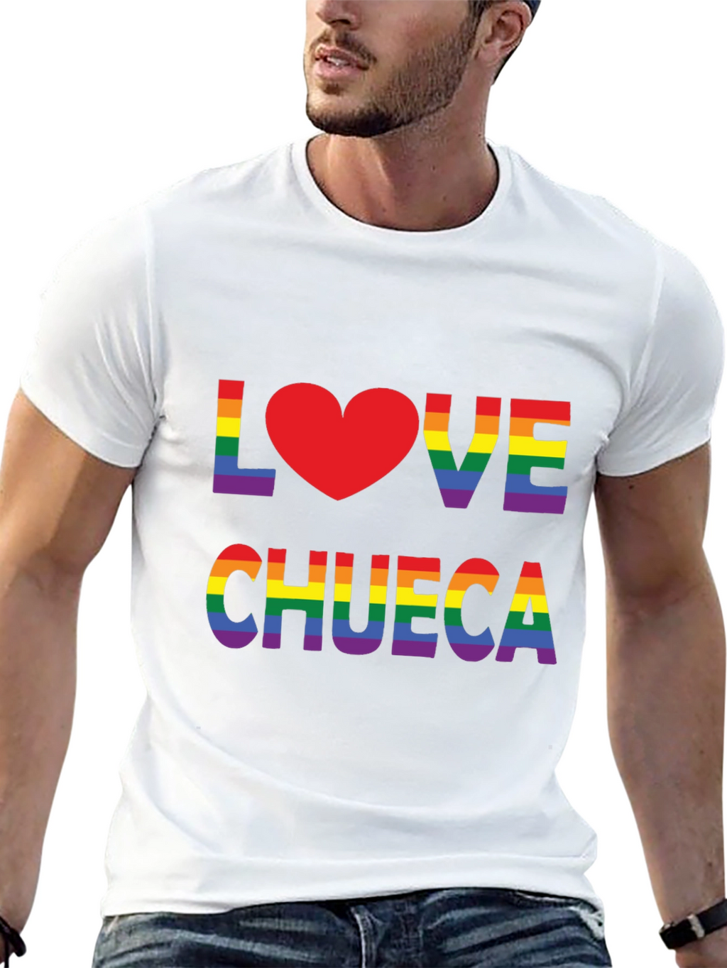 Love Chueca Rainbow Heart T-Shirt