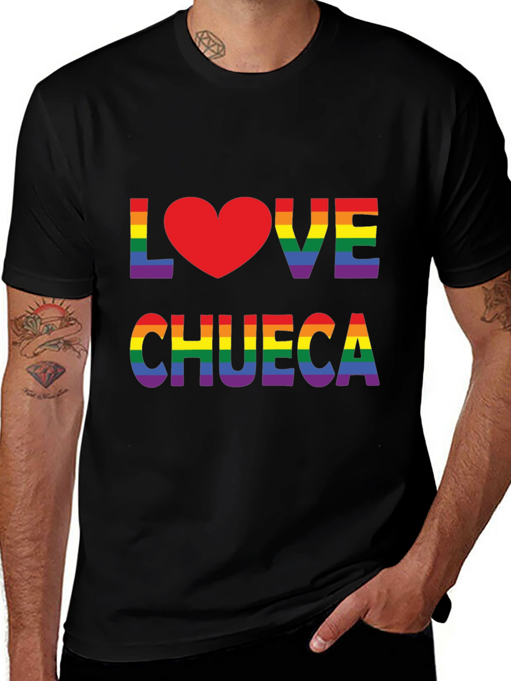 Love Chueca Rainbow Heart T-Shirt