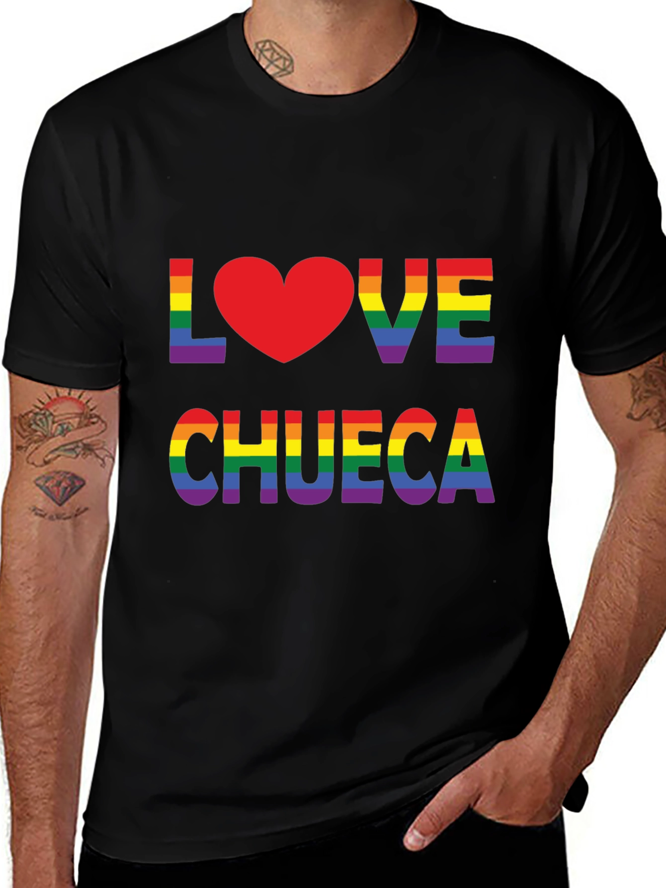 Love Chueca Rainbow Heart T-Shirt