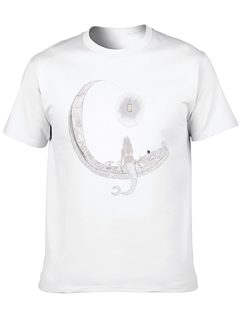 Mermaid Moon Graphic T-Shirt - Black