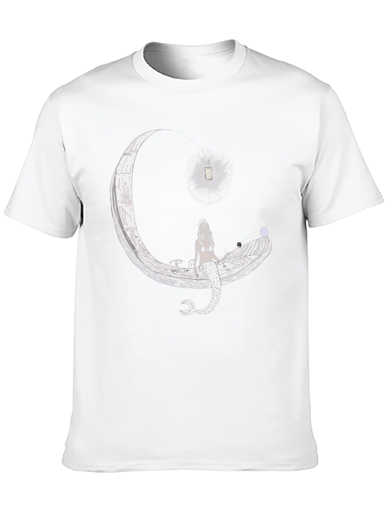 Mermaid Moon Graphic T-Shirt - Black