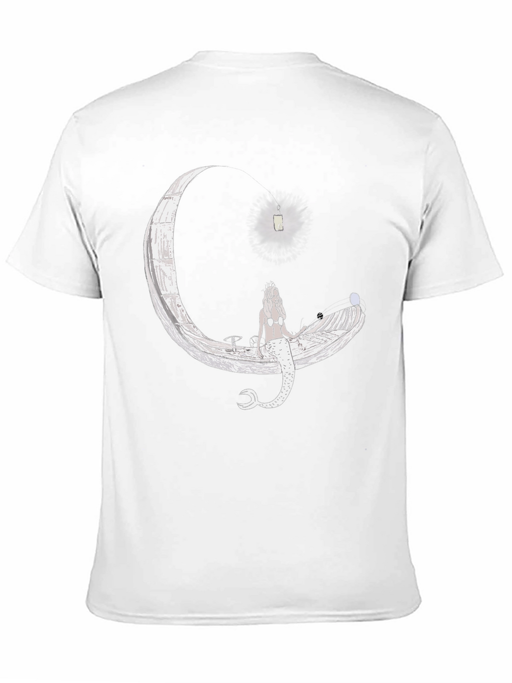 Mermaid Moon Graphic T-Shirt - Black