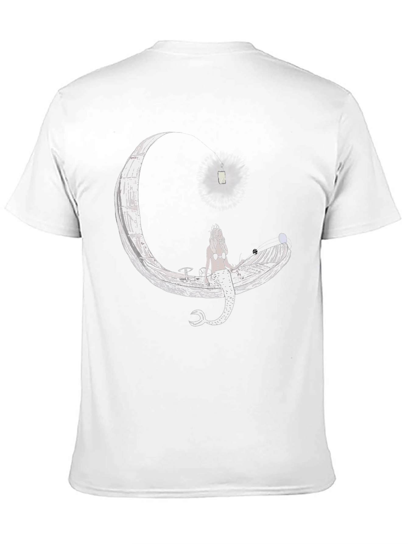 Mermaid Moon Graphic T-Shirt - Black