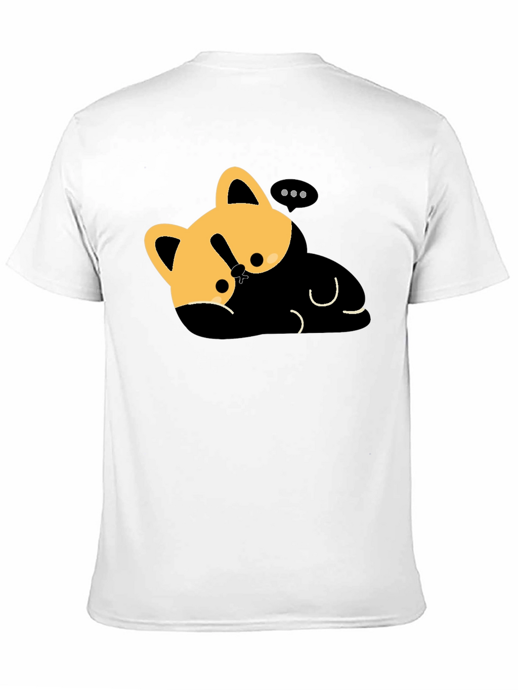 Cute Cat Nap T-Shirt - Relaxed Fit Black