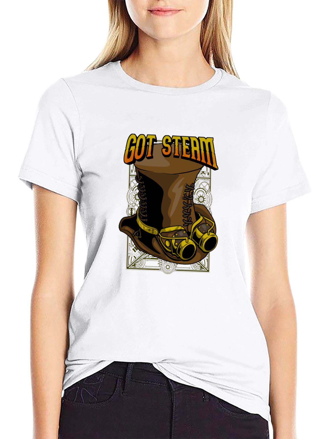 Got Steam Steampunk Hat & Goggles T-Shirt