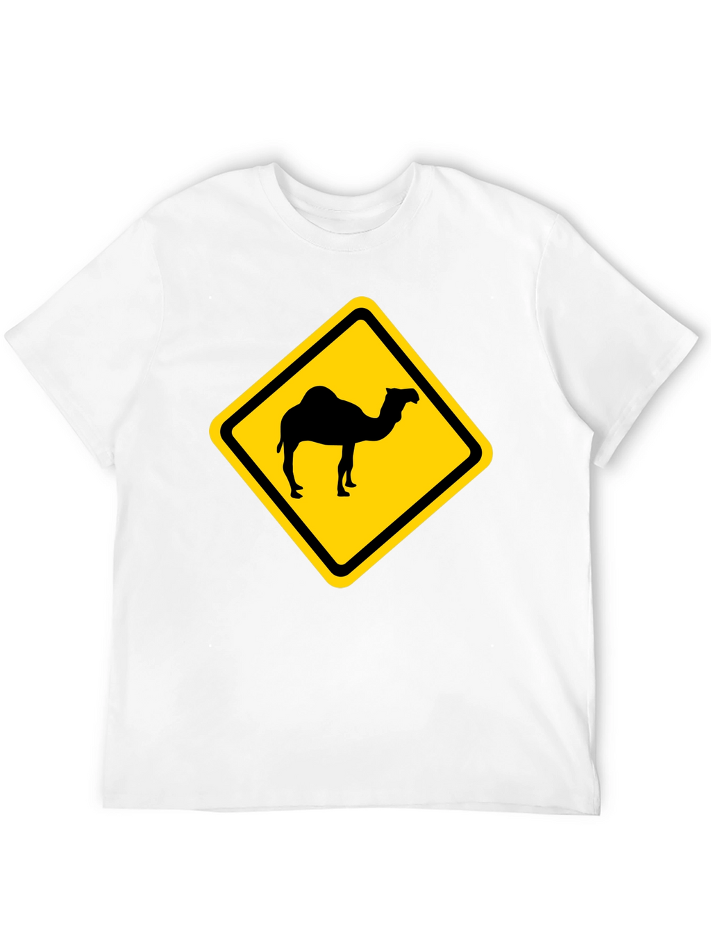 Camel Crossing T-Shirt - Caution Road Sign Novelty Tee