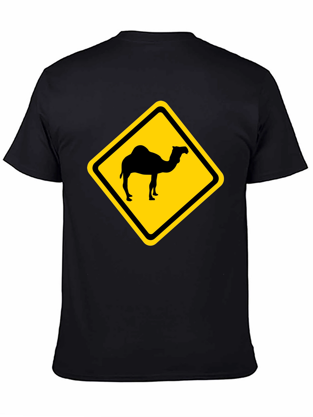 Camel Crossing T-Shirt - Caution Road Sign Novelty Tee