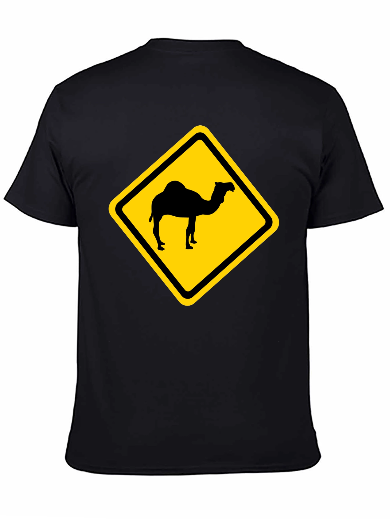 Camel Crossing T-Shirt - Caution Road Sign Novelty Tee