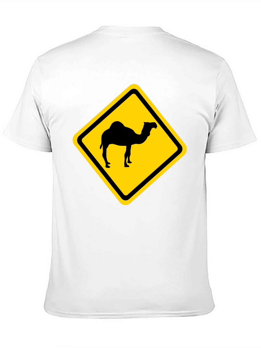 Camel Crossing T-Shirt - Caution Road Sign Novelty Tee