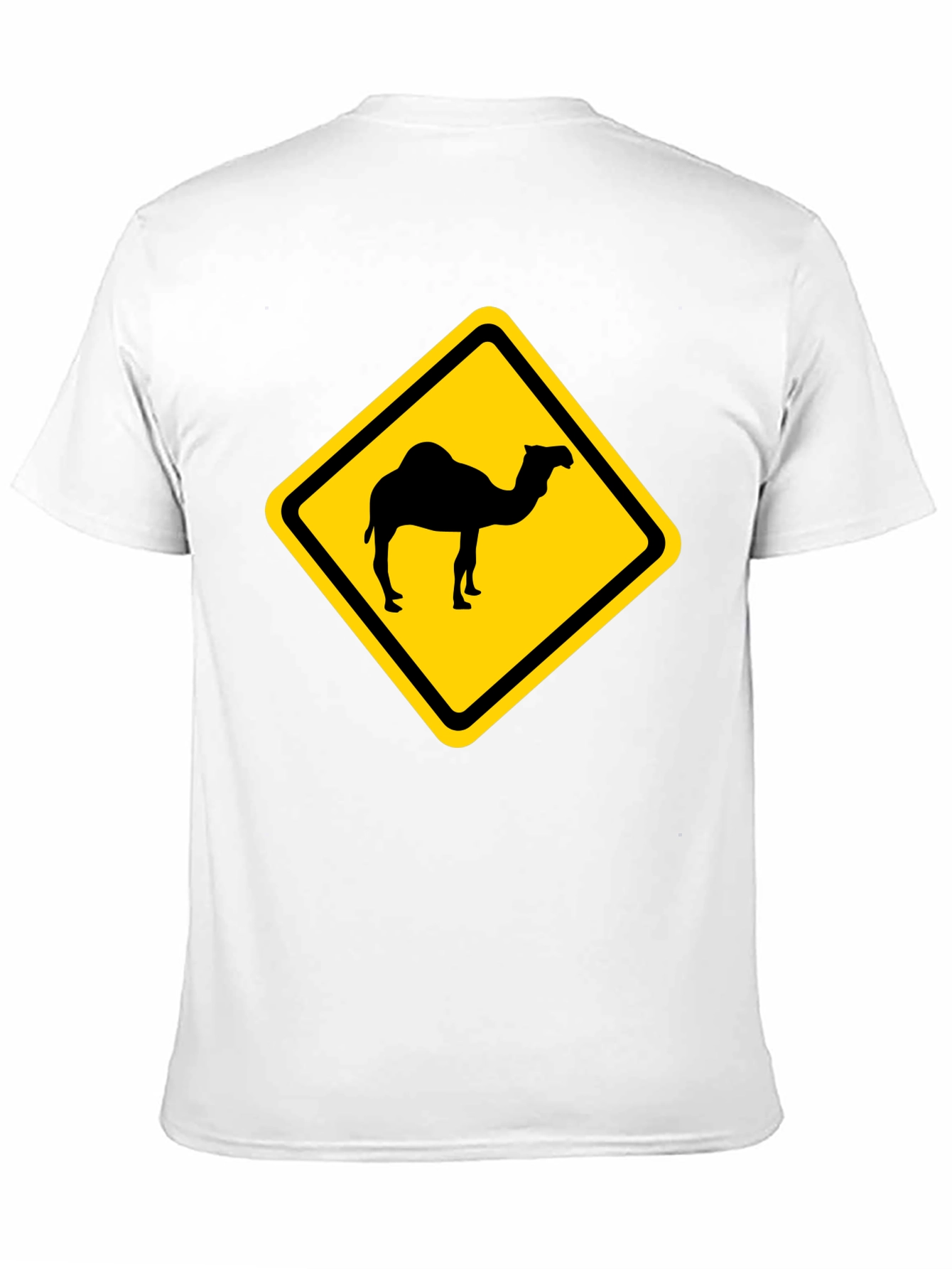 Camel Crossing T-Shirt - Caution Road Sign Novelty Tee