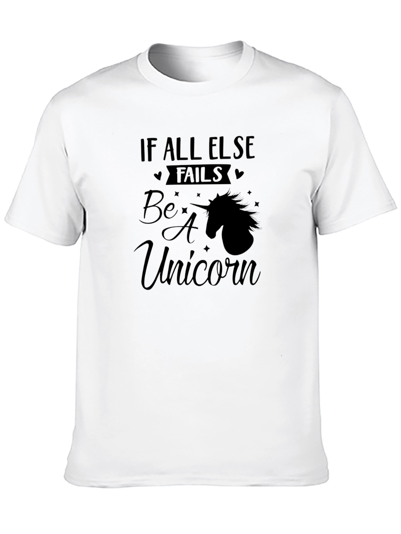 Be a Unicorn Graphic Tee - Black Cotton Shirt