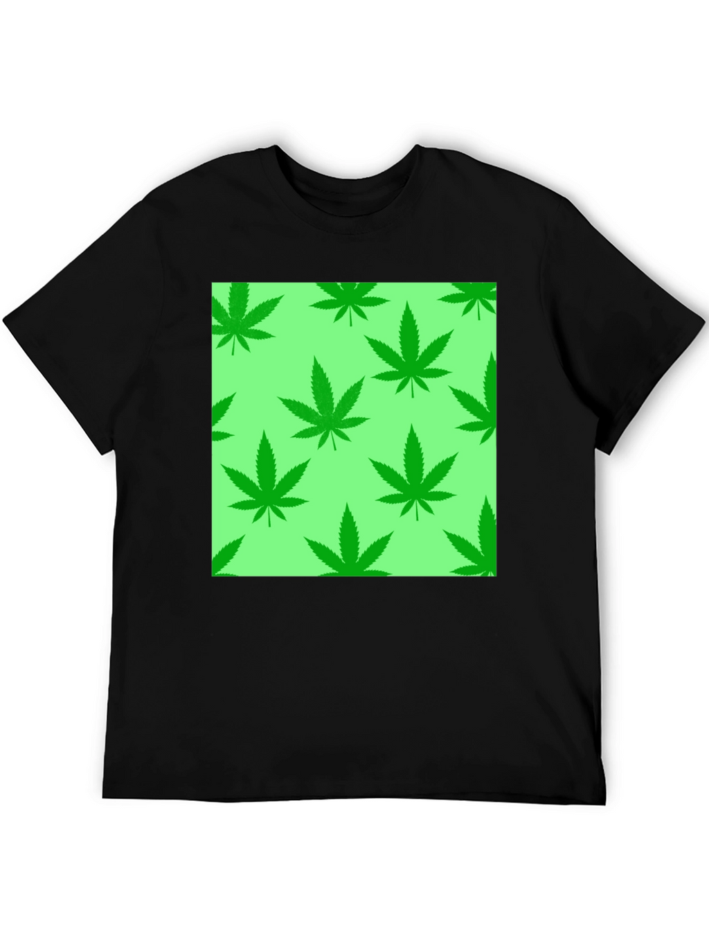 Weed Leaf T-Shirt - Green Marijuana Design