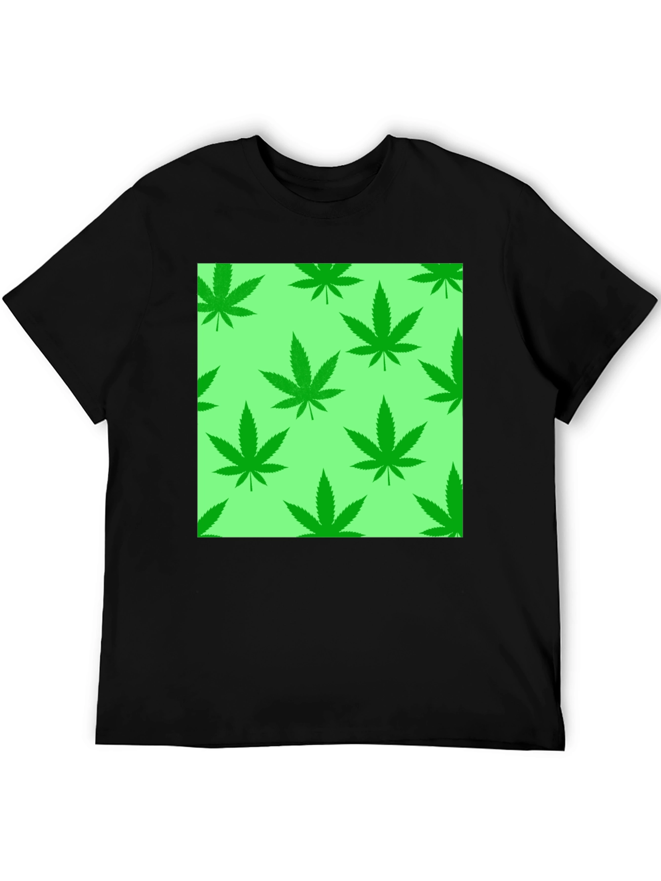 Weed Leaf T-Shirt - Green Marijuana Design