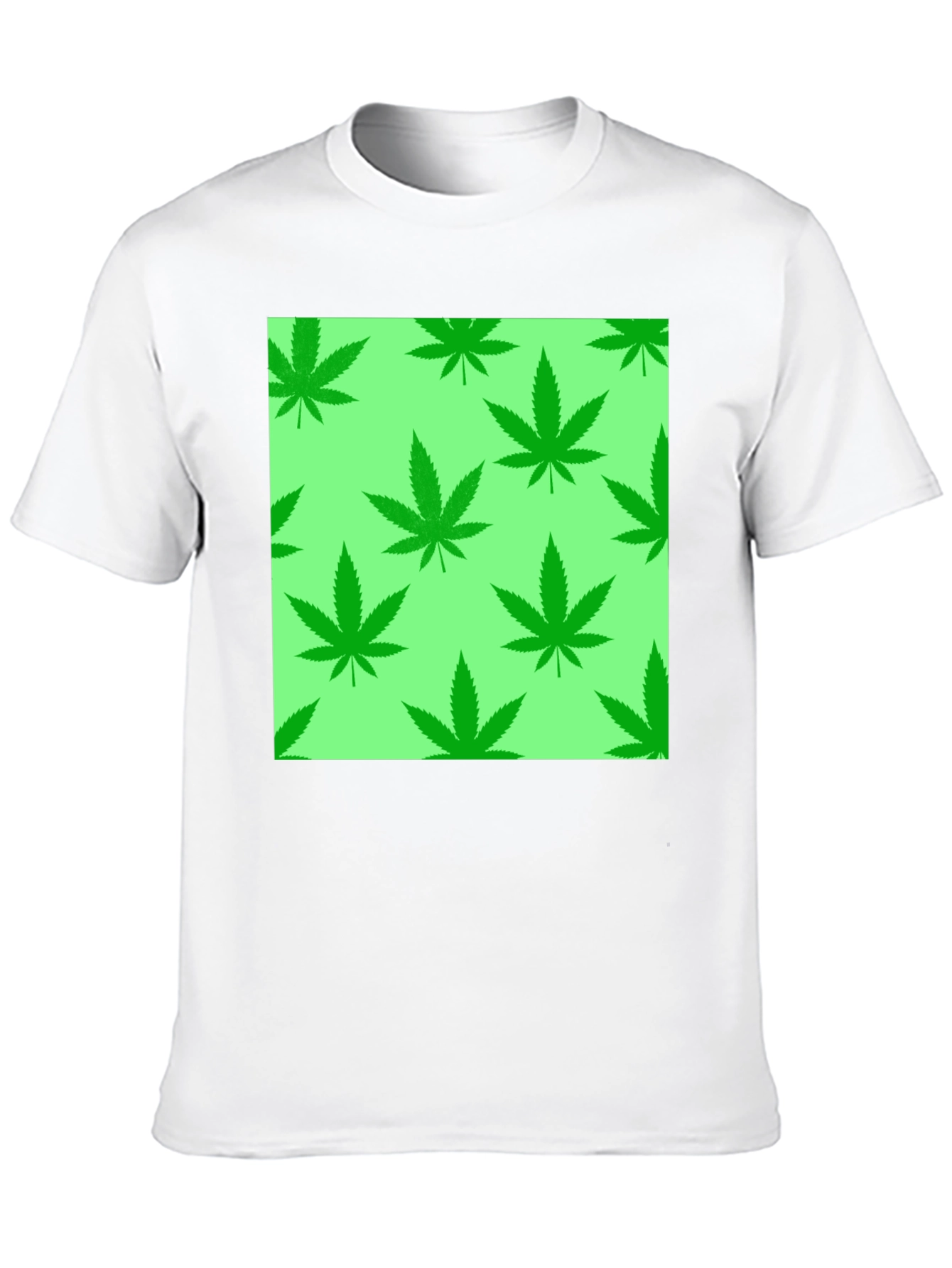 Weed Leaf T-Shirt - Green Marijuana Design