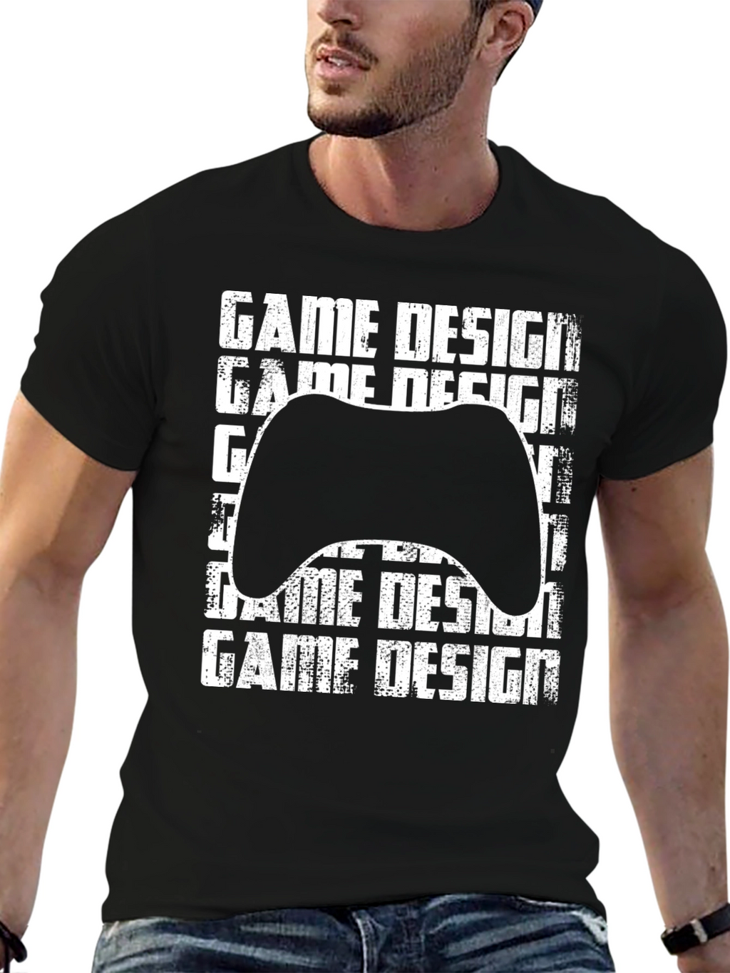 Game Design Controller Graphic Black T-Shirt