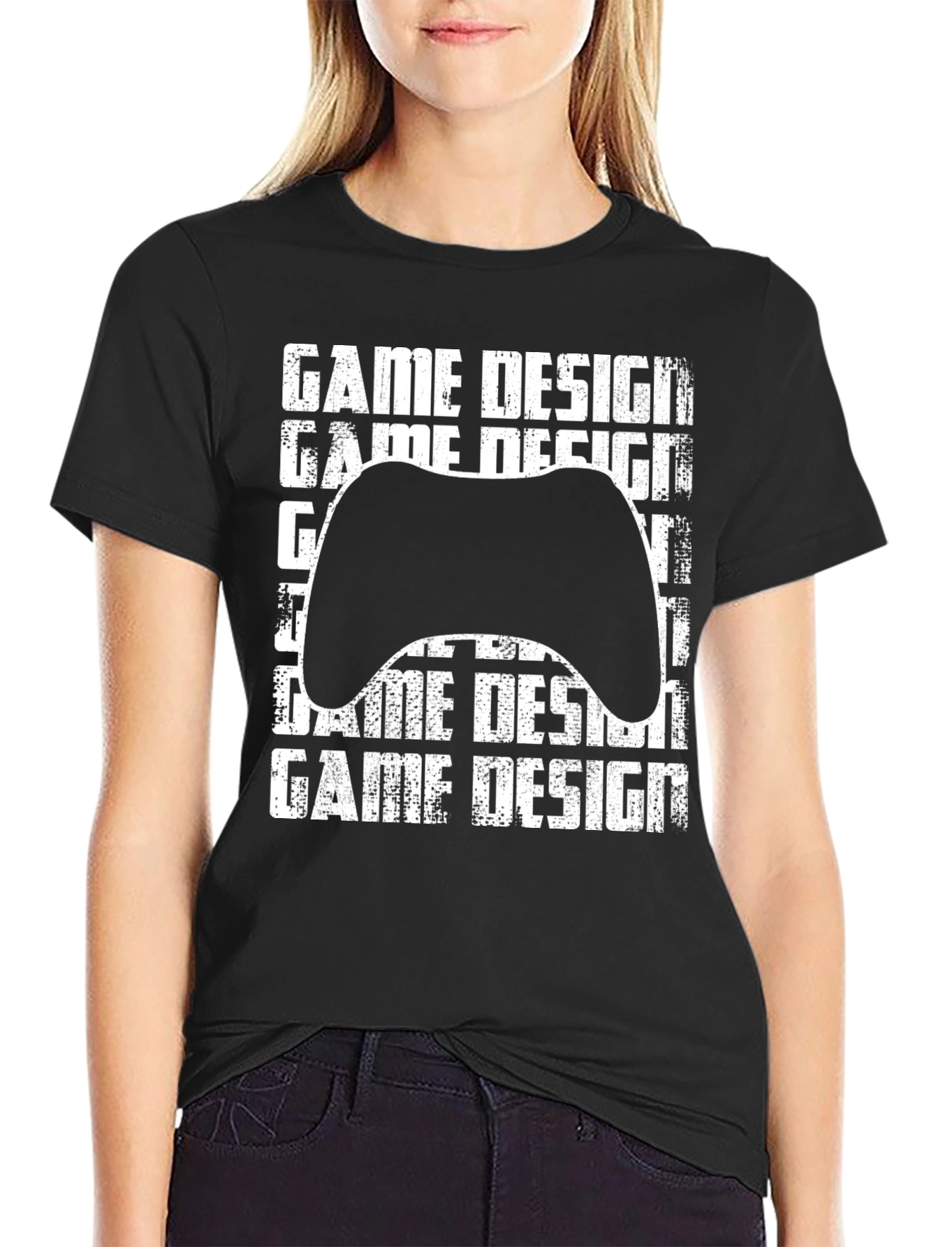 Game Design Controller Graphic Black T-Shirt