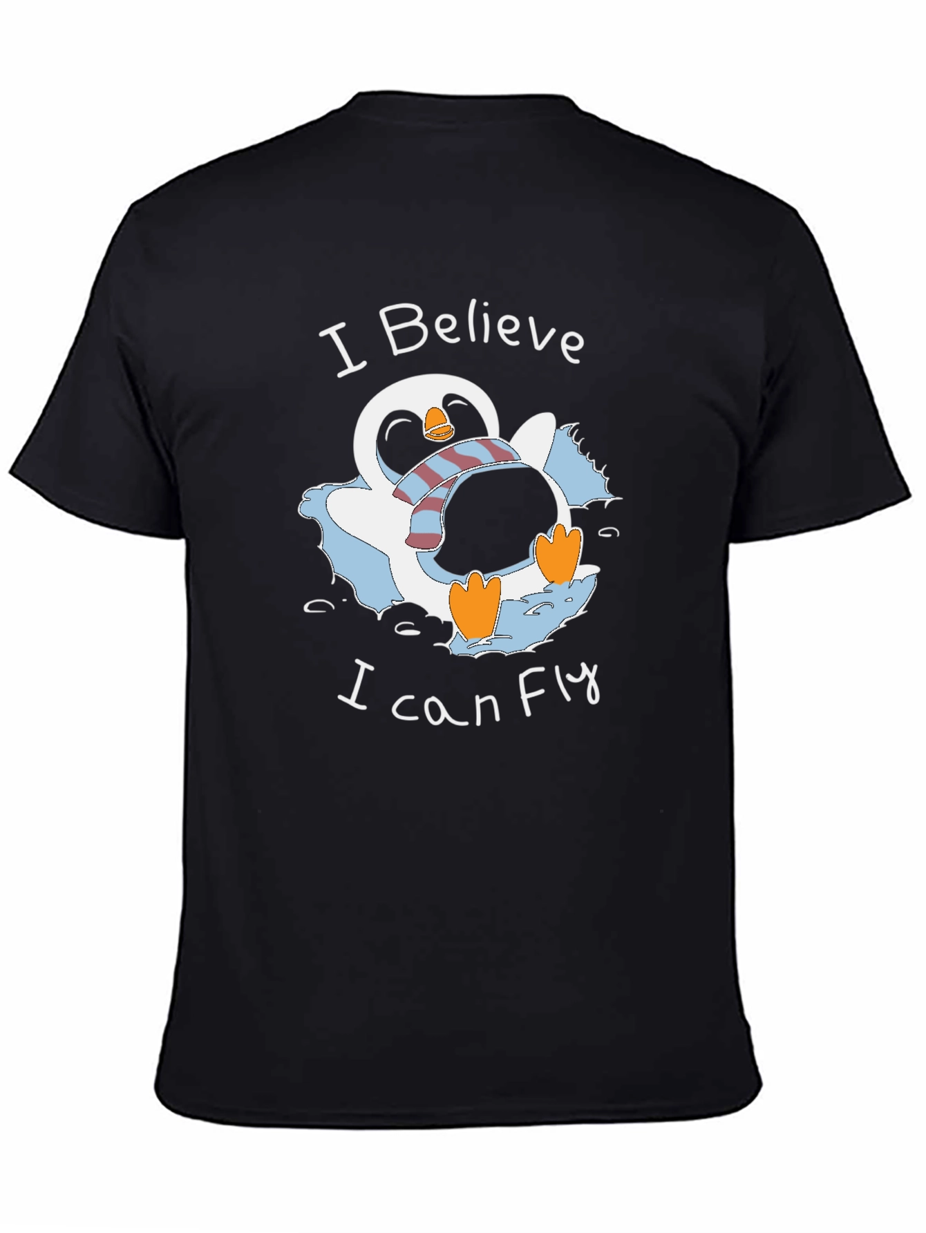 I Believe I Can Fly Penguin Graphic T-Shirt