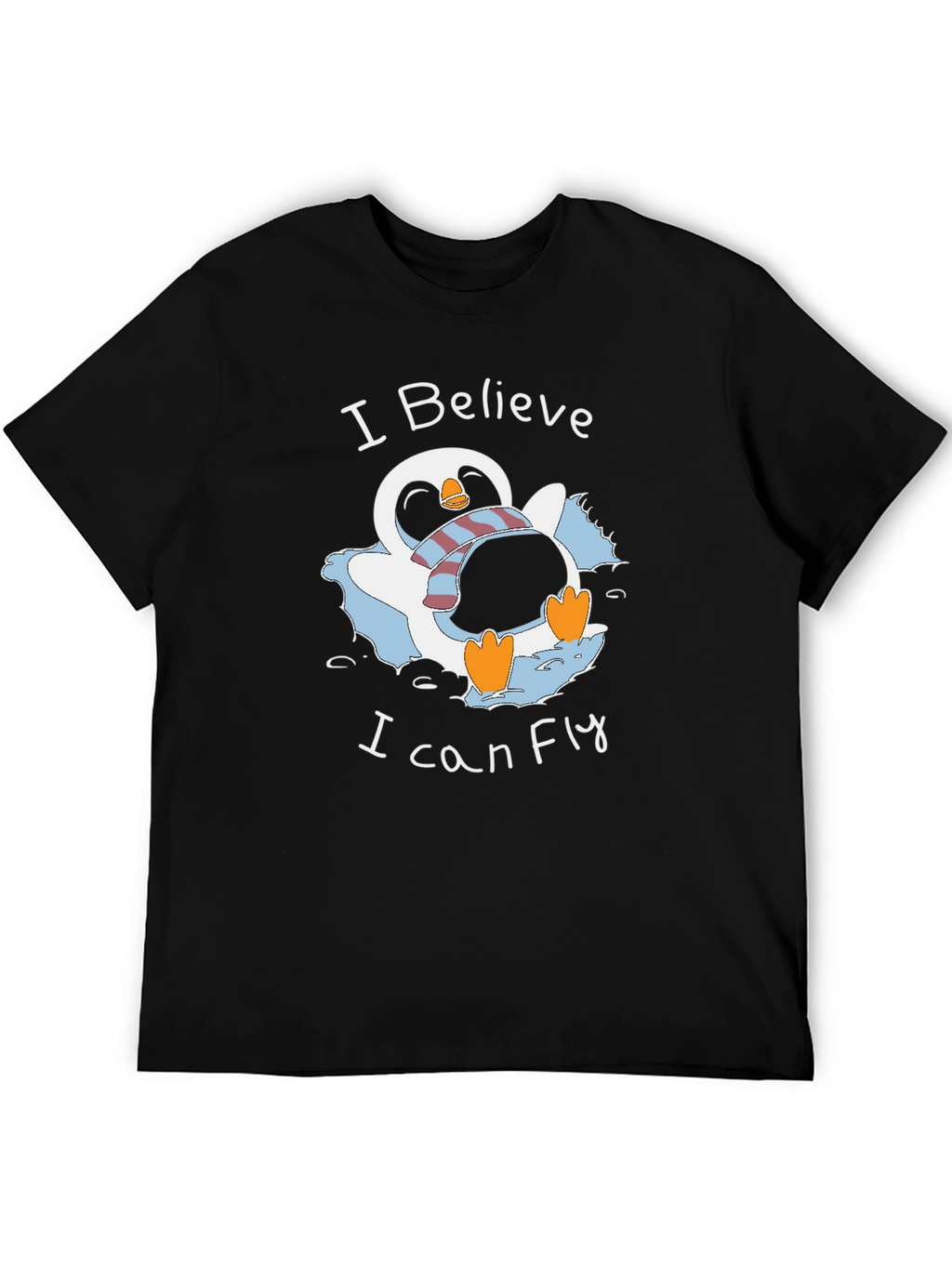 I Believe I Can Fly Penguin Graphic T-Shirt