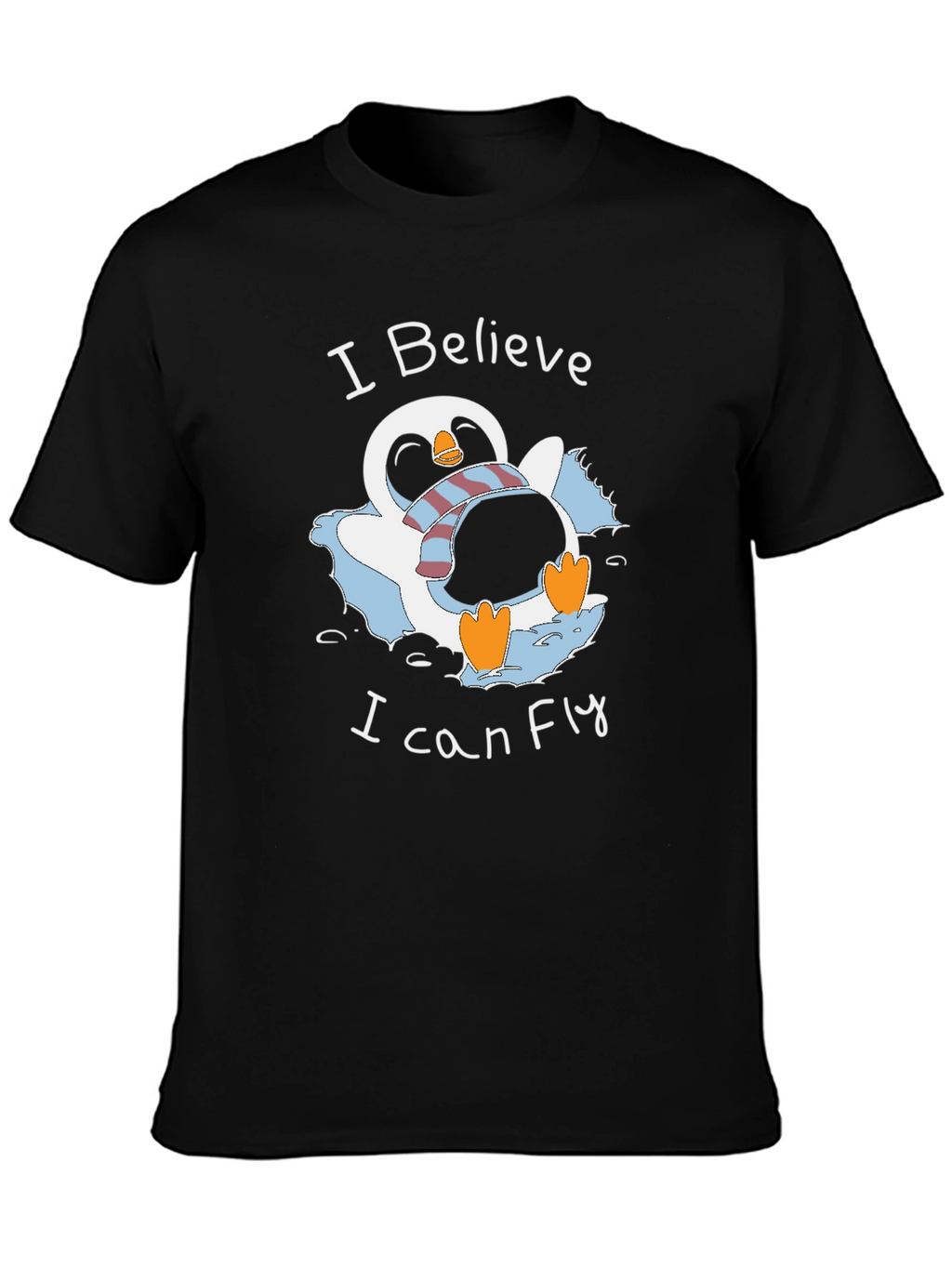 I Believe I Can Fly Penguin Graphic T-Shirt