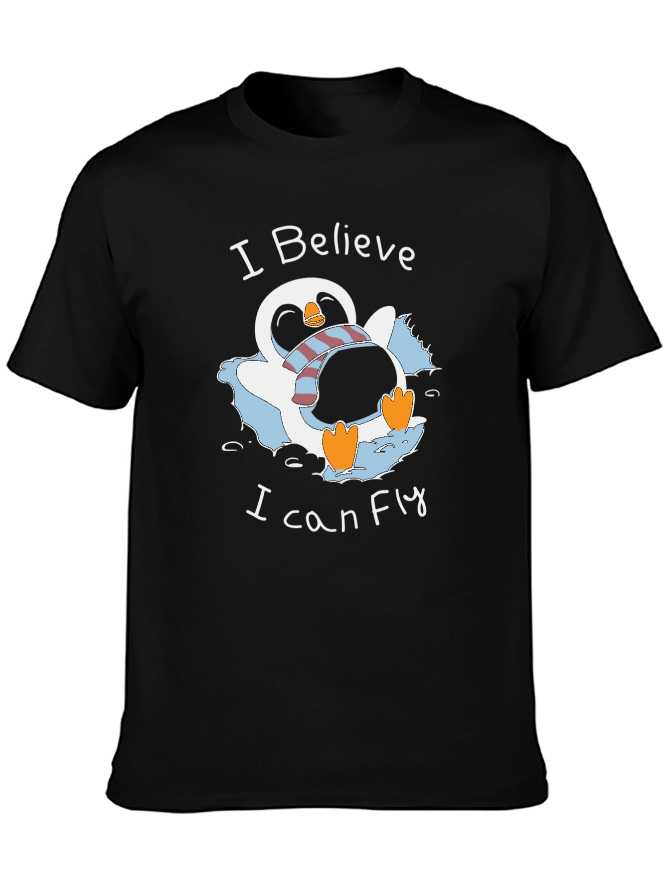 I Believe I Can Fly Penguin Graphic T-Shirt