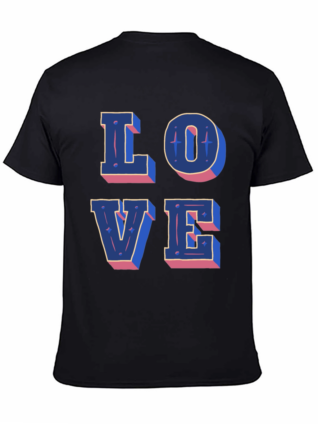 Love Graphic Print Black Casual T-Shirt